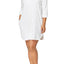 Charter Club Intimates PLUS Bright White Notch-Collar Snap-Front Robe