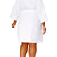 Charter Club Intimates PLUS Bright-White Waffle-Weave Wrap Robe