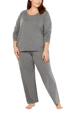 Charter Club Intimates PLUS Night-Grey Heather Pajama Set thumbnail 1