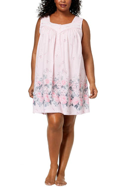 Charter Club Intimates PLUS Pink Rose-Garden Sleeveless Nightgown thumbnail 2