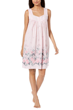 Charter Club Intimates PLUS Pink Rose-Garden Sleeveless Nightgown thumbnail 4