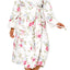 Charter Club Intimates PLUS White/Pink Rose-Bouquet Printed Robe