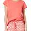 Charter Club Intimates Peony-Coral Short-Sleeve Cotton Tee