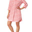 Charter Club Intimates Pink Bar-Stripe Snap-Front Terry Robe