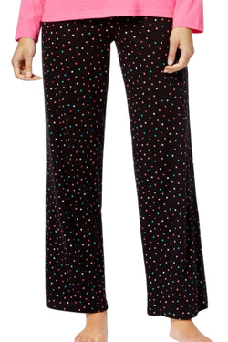 Charter Club Intimates Pink/Black Multi-Dots Top & Printed Pant Pajama Set thumbnail 4
