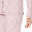 Charter Club Intimates Pink/Grey Garland-Scroll Printed Fleece Pajama Set