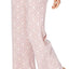Charter Club Intimates Pink/Grey Garland-Scroll Printed Fleece Pajama Set