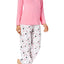 Charter Club Intimates Pink/Grey Happy-Snowman Flannel Mix-It 2-Pc PJ Set