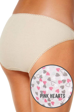 Charter Club Intimates Pink-Hearts Pretty Cotton Bikini Brief thumbnail 4