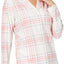 Charter Club Intimates Pink-Plaid 2-Pc Printed Fleece Pajama Set