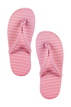 Charter Club Intimates Pink-Stripe Flip-Flop Slippers thumbnail 1