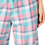 Charter Club Intimates Pink/Turquoise Pretty-Plaid Soft Cotton Pajama Pant