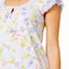 Charter Club Intimates Purple Botanical Flutter-Sleeve Knit Night Gown