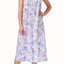 Charter Club Intimates Purple Floral Lace-Trimmed Embroidered Night Gown