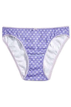 Charter Club Intimates Purple Party-Dot Pretty Cotton Bikini Brief thumbnail 1
