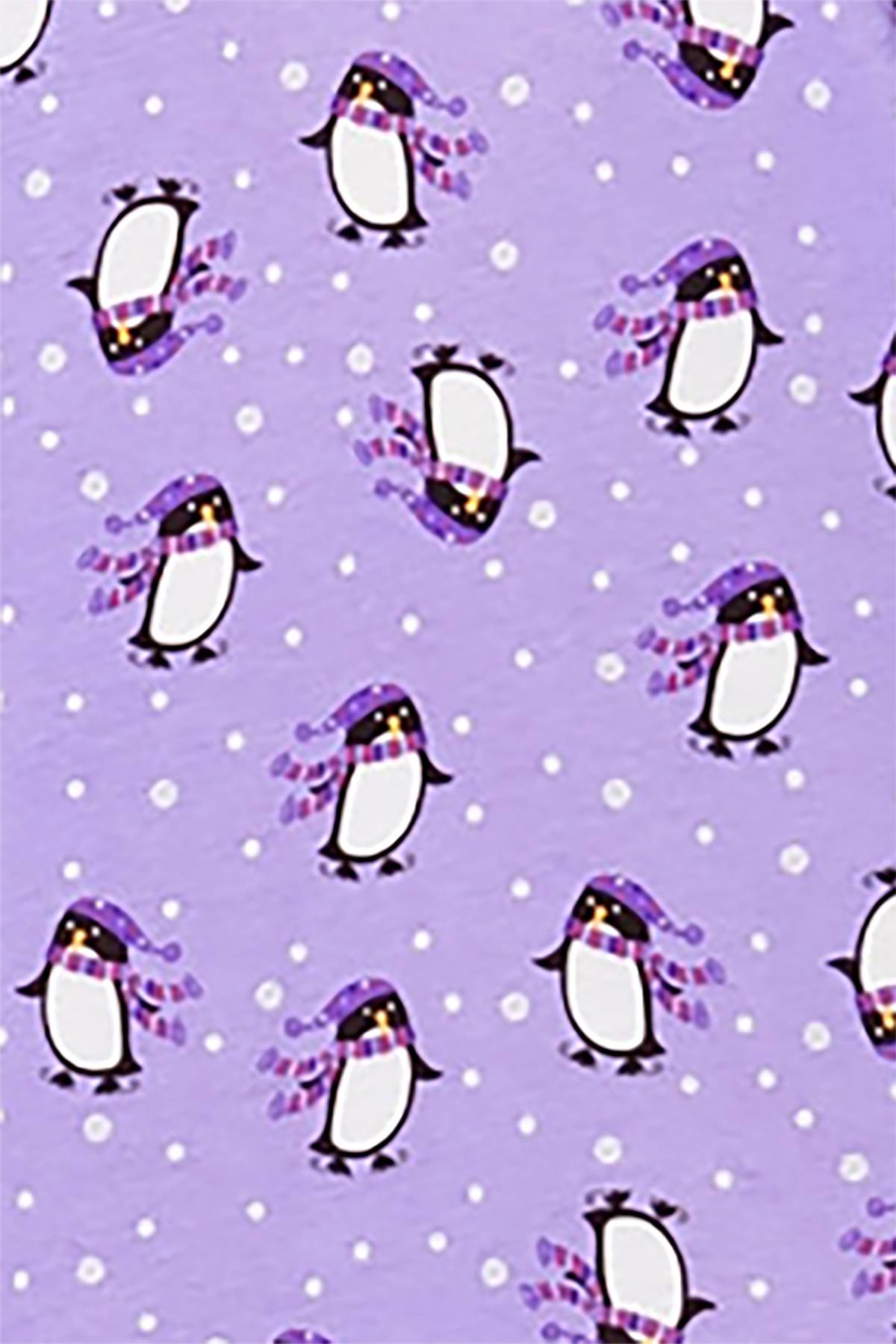 Charter Club Intimates Purple Pretty-Penguin Graphic-Print Cotton Sleepshirt With Matching Socks