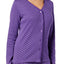 Charter Club Intimates Purple Scattered-Hearts Printed Cotton PJ Top