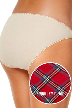 Charter Club Intimates Red/Brinkley-Plaid Pretty Cotton Bikini Brief thumbnail 3