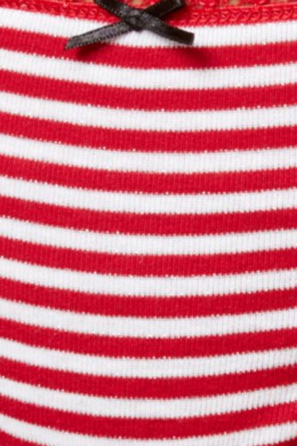 Charter Club Intimates Red-Stripe Pretty Cotton Thong