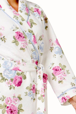 Charter Club Intimates Rose-Bouquet Quilted Satin-Trim Robe thumbnail 3