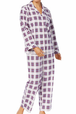 Charter Club Intimates Star-Plaid Printed Cotton/Flannel Pajama Set thumbnail 1