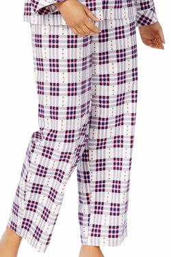 Charter Club Intimates Star-Plaid Printed Cotton/Flannel Pajama Set thumbnail 4