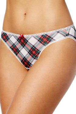 Charter Club Intimates Stewart-Plaid Pretty Cotton Bikini Brief thumbnail 1