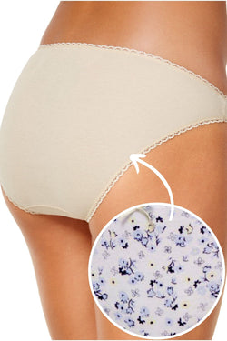 Charter Club Intimates Tulips and Daisies Pretty Cotton Bikini Brief thumbnail 2