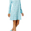 Charter Club Intimates Turquoise Ski-Lift Graphic-Print Cotton Sleepshirt With Matching Socks