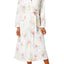 Charter Club Intimates White Floral-Print Lace-Trim Robe
