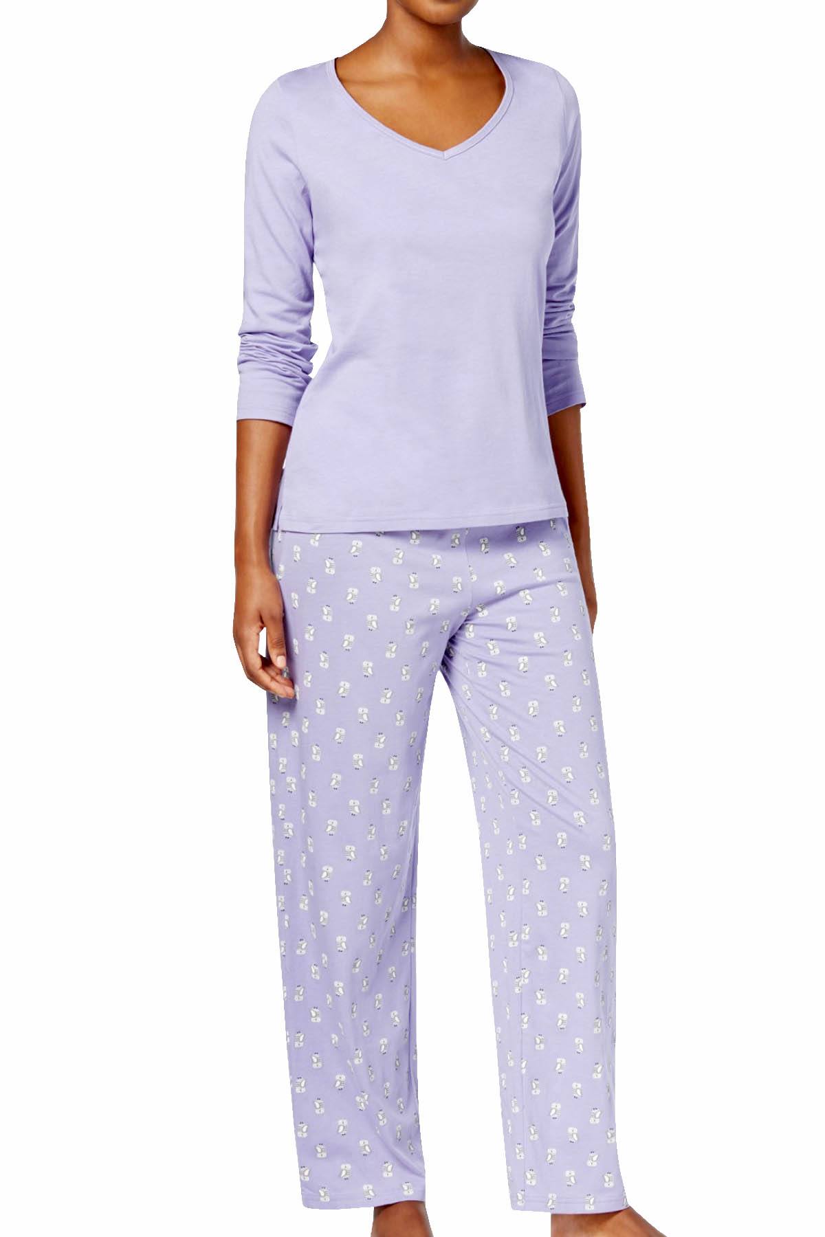 Charter Club Intimates Wise-Owl Printed Pajama Set
