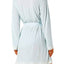Charter Club Lace Trimmed Soft Knit Wrap Robe in Whispering Blue