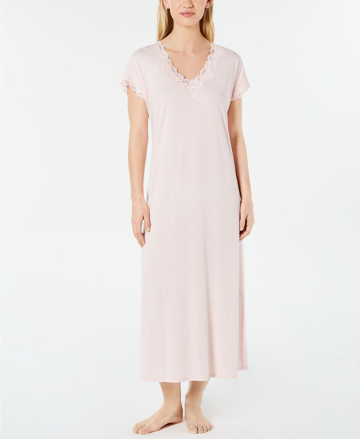 Charter Club Lace Trimmed Soft Modal Knit Nightgown in Potpourri