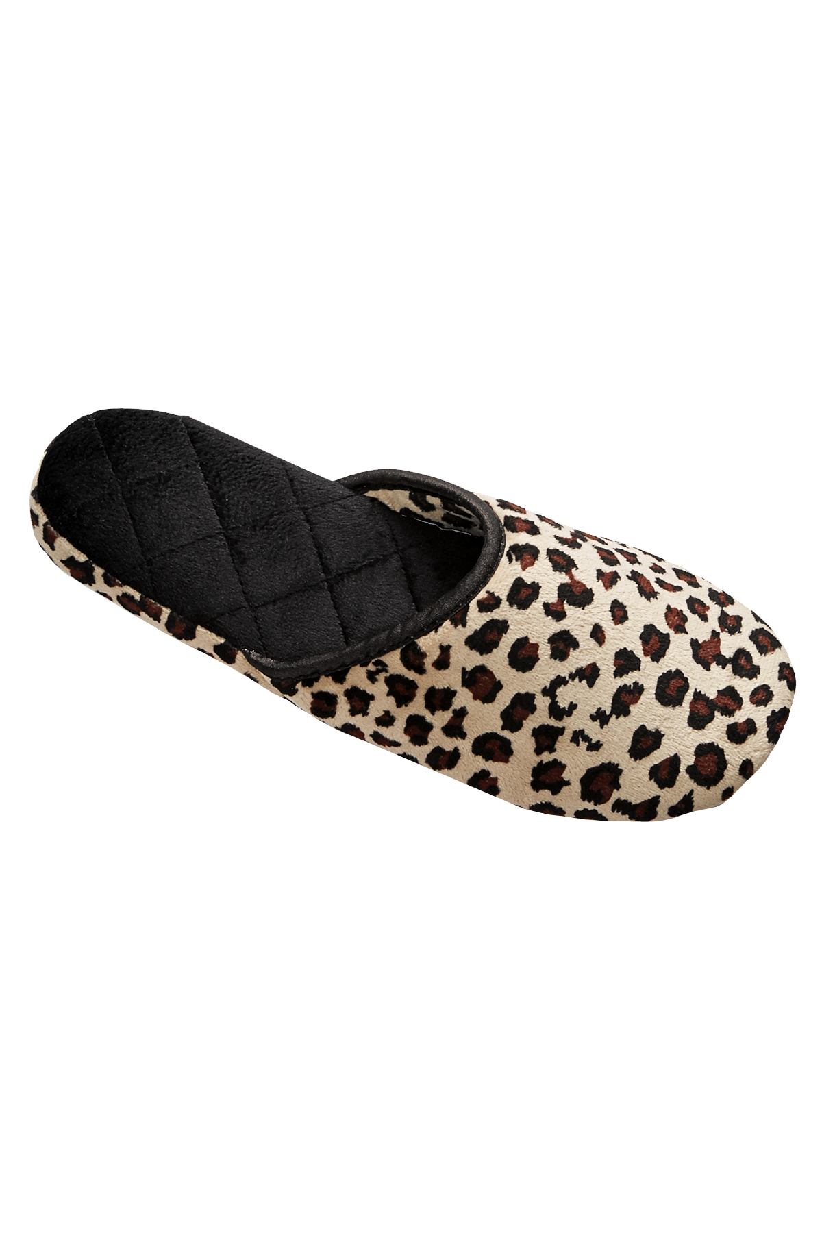 Charter Club Leopard-Print Micro-Velour Scuff Memory-Foam Slippers
