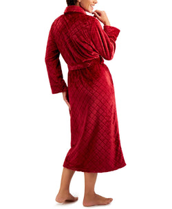 Charter Club Long Diamond Cozy Plush Robe Carved Diamond thumbnail 3