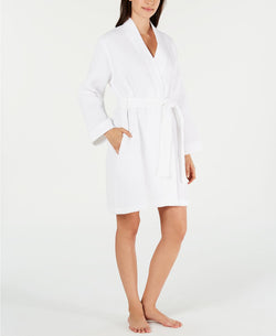 Charter Club Luxe Woven Turkish Cotton Waffle Robe in Bright White thumbnail 4