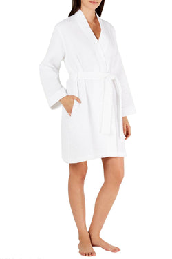 Charter Club Luxe Woven Turkish Cotton Waffle Robe in Bright White thumbnail 1