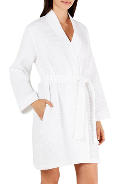 Charter Club Luxe Woven Turkish Cotton Waffle Robe in Bright White thumbnail 2