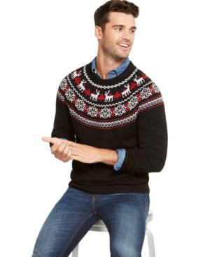 Charter Club Men's Fair-Isle Family Family Sweater