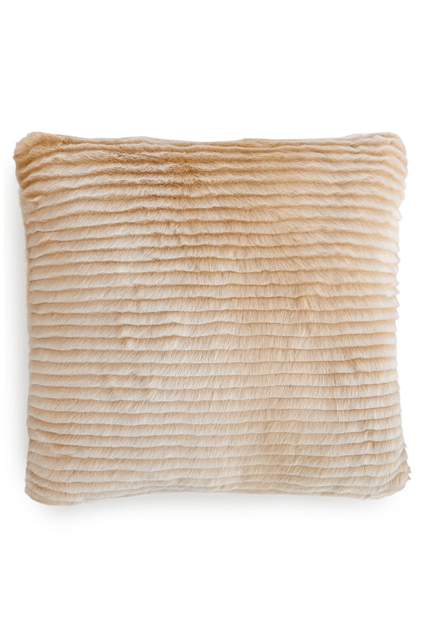 Charter Club Natural Eyelash Stripe Faux-Fur Pillow