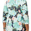 Charter Club PLUS Blue Floral-Printed Boat-Neck Top