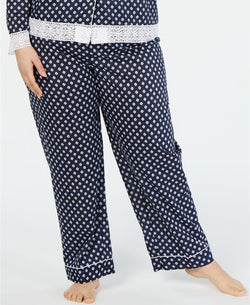 Charter Club PLUS Long Pajama Pant in Mini Floral Geo thumbnail 2