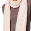 Charter Club Pale Dogwood-Pink Cable-Knit Scarf