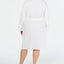 Charter Club Plus Striped Texture Knit Robe Bright White