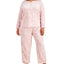 Charter Club Plus Thermal Fleece Printed Pajama Set Feathers