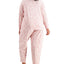 Charter Club Plus Thermal Fleece Printed Pajama Set Feathers