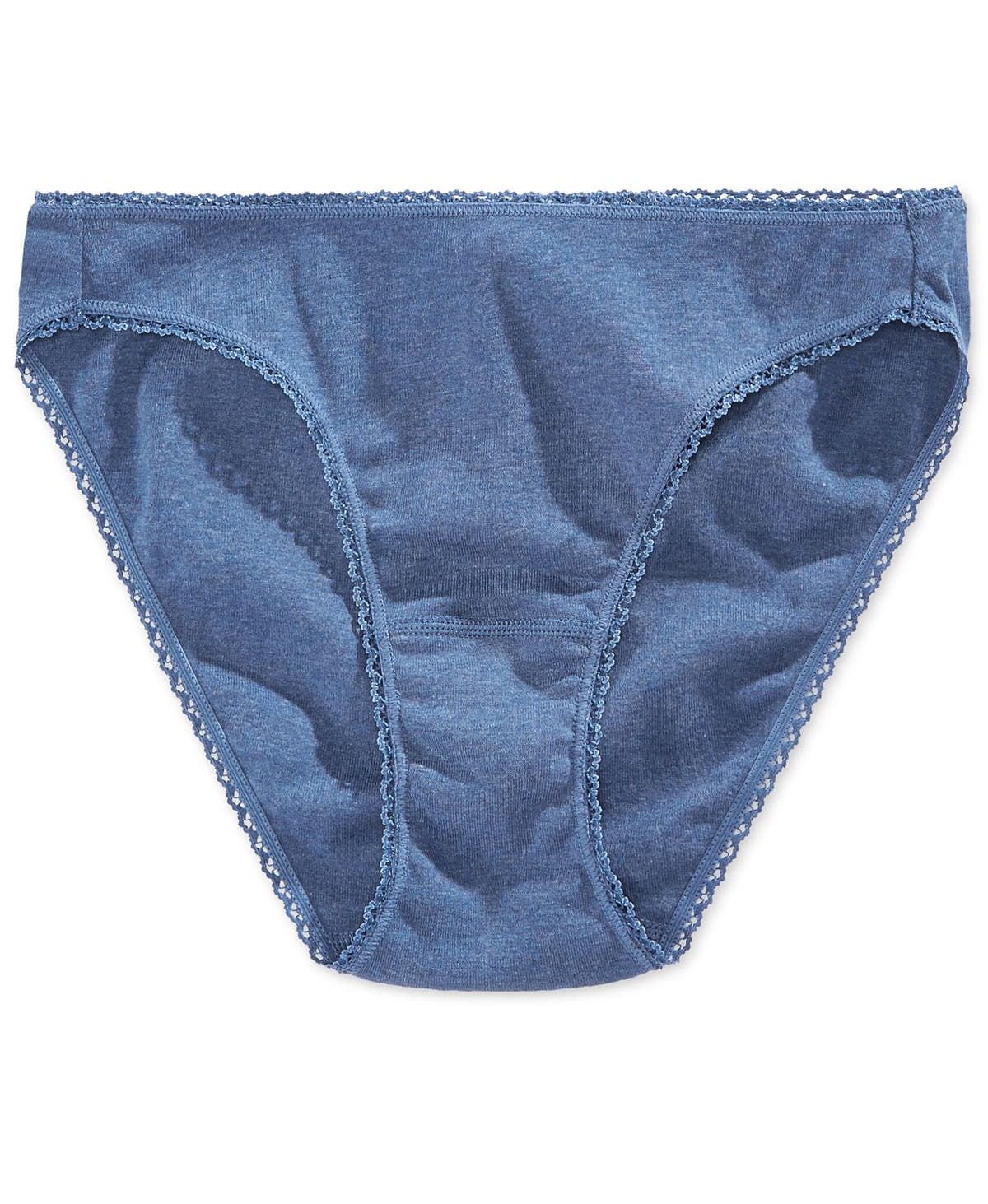 Charter Club Pretty Cotton Bikini Brief in Denim Heather