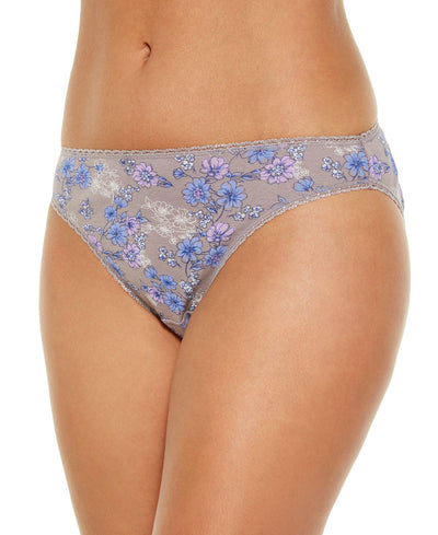 Charter Club Pretty Cotton Bikini Underwear Grey Iris