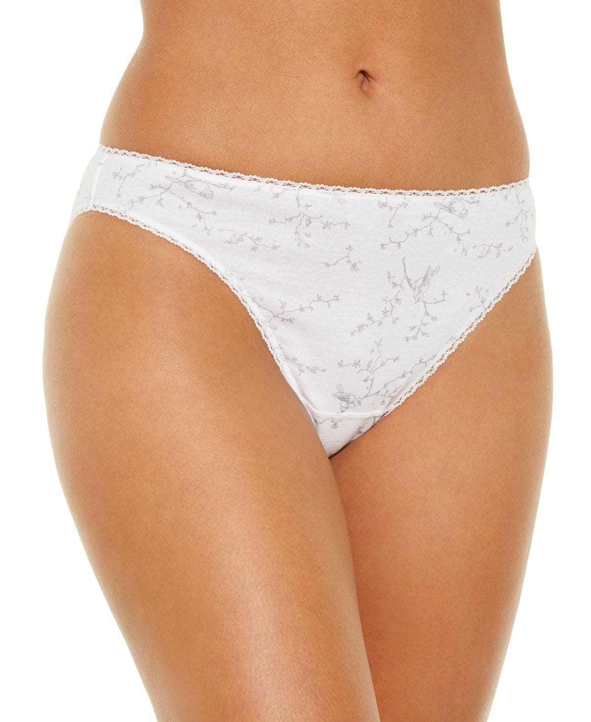 Charter Club Pretty Cotton Bikini Underwear Winter Bird