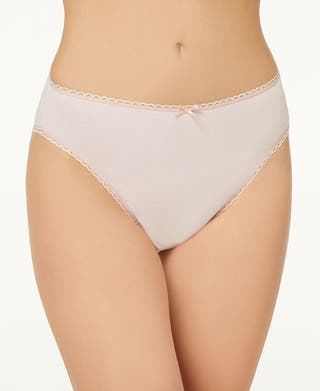 Charter Club Pretty Cotton Hi Cut Bikini Beloved Pink